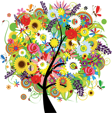 Tree poster summer tree vinyl decor - TenStickers