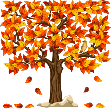 Autumn foliage wall art tree poster - TenStickers