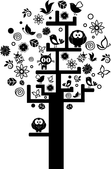 Tree poster densely populated tree decal - TenStickers