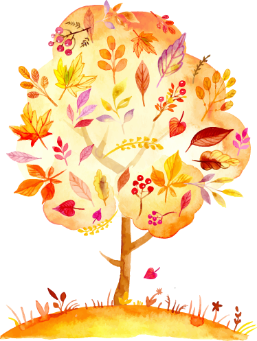 Tree poster autumn forest decorative vinyl - TenStickers