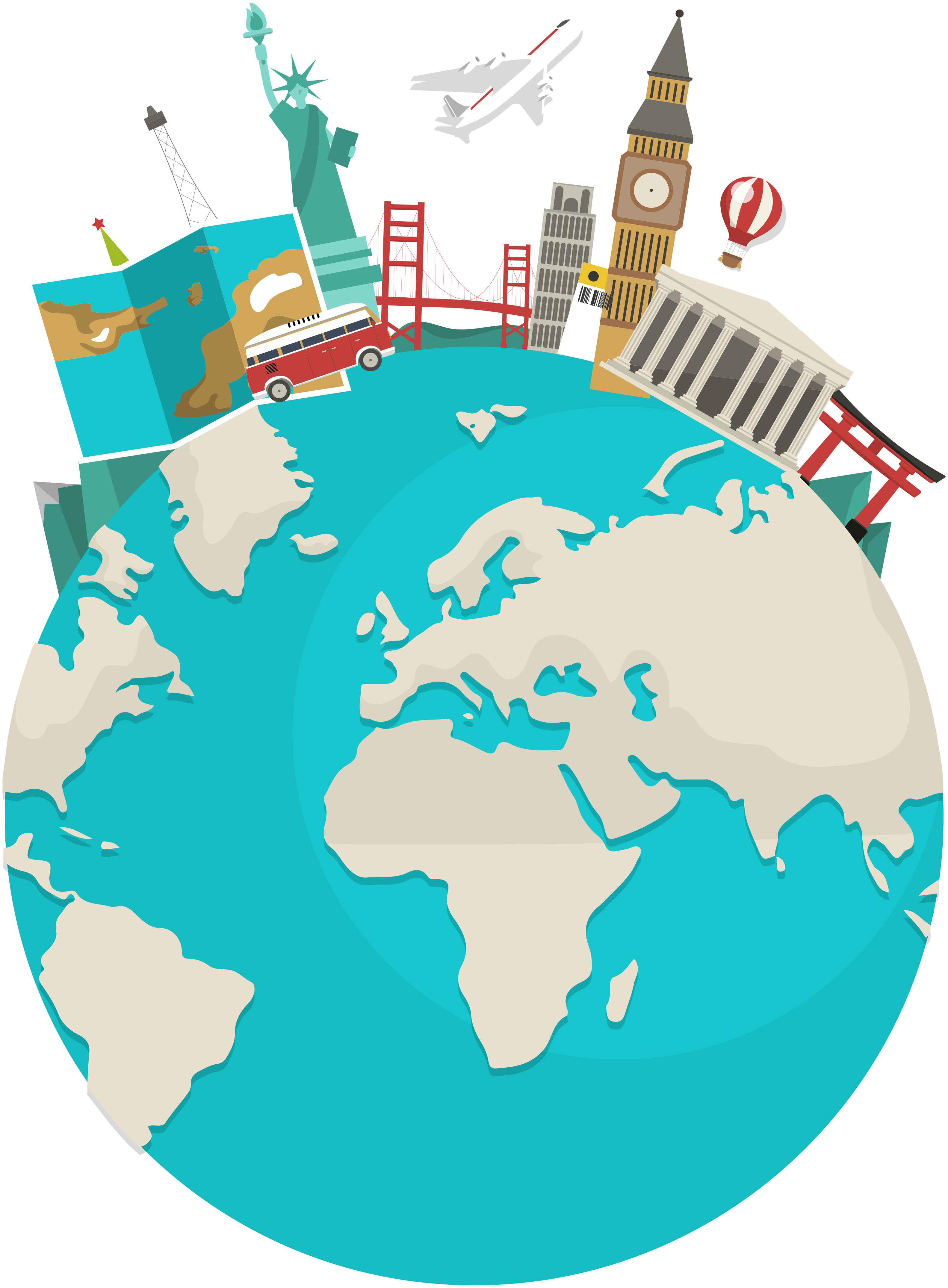 Map poster world travel map - TenStickers