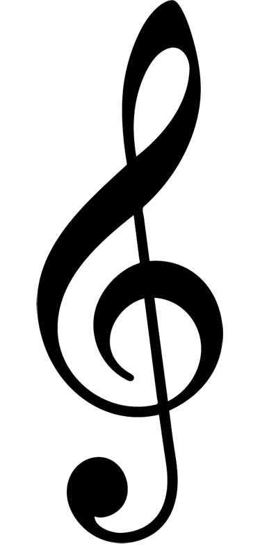 Music poster treble clef wall decals - TenStickers