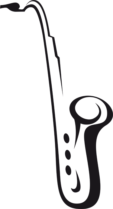 Music poster saxophone decorative sticker - TenStickers