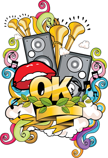 Music poster musical graffiti vinyl décor - TenStickers