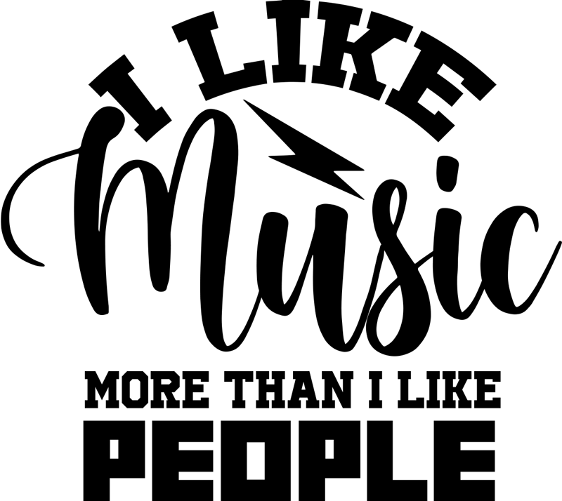 I like music more than people music poster - TenStickers