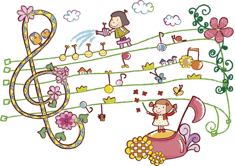 Music poster musical city vinyl for kids - TenStickers