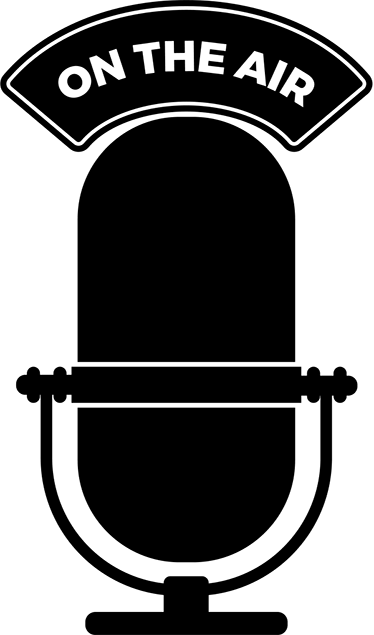 Vintage poster on the air radio wall decal - TenStickers