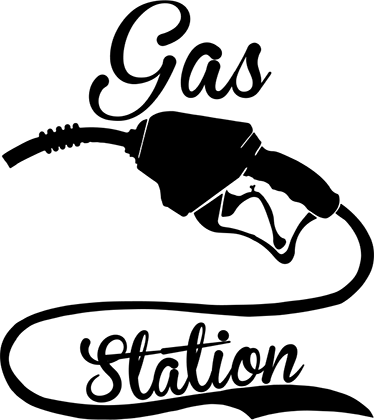 Vintage poster gas station wall decal - TenStickers