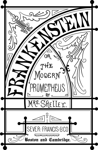 Vintage poster frankenstein book vinyl decor - TenStickers