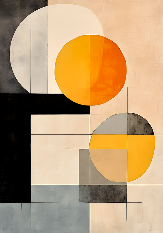 Abstract poster with geometric shapes - TenStickers