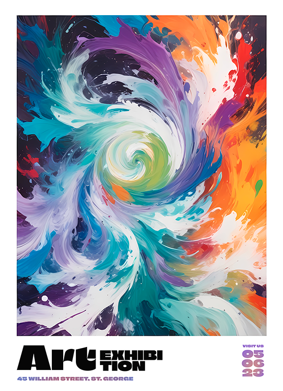 Abstract poster inspired by art exhibition - TenStickers