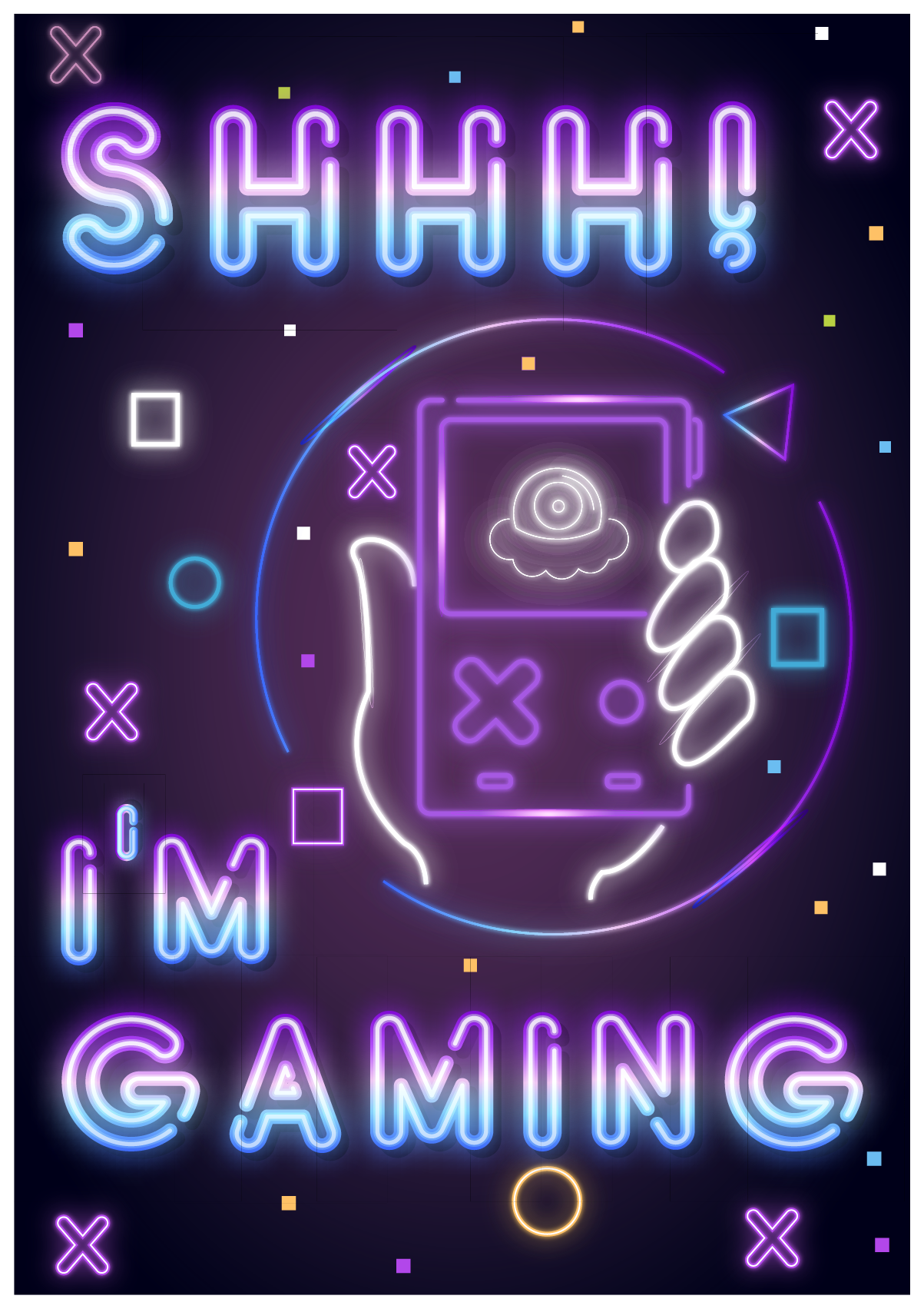 Video game poster i am gaming - TenStickers