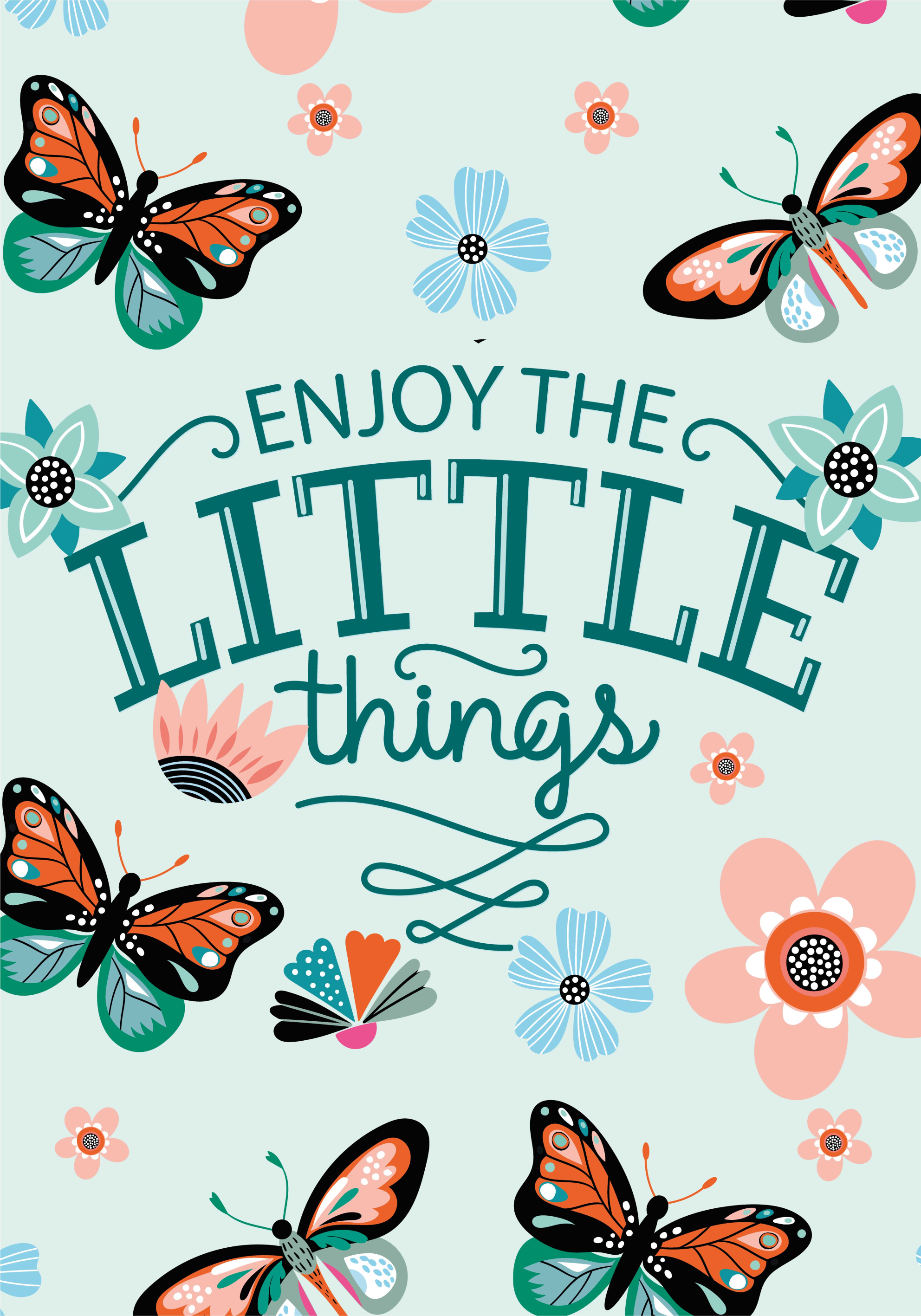 Flower poster appreciate the small joys - TenStickers