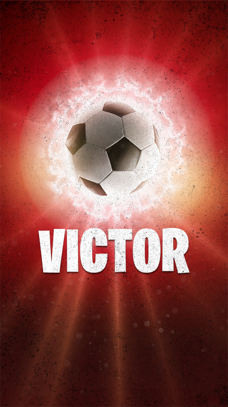 Football poster with personalized fire ball design - TenStickers