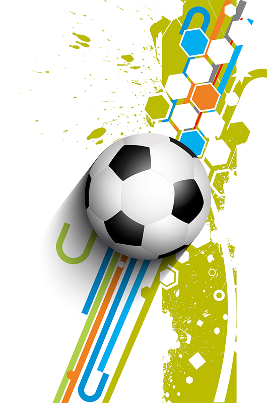 Football poster in action - TenStickers