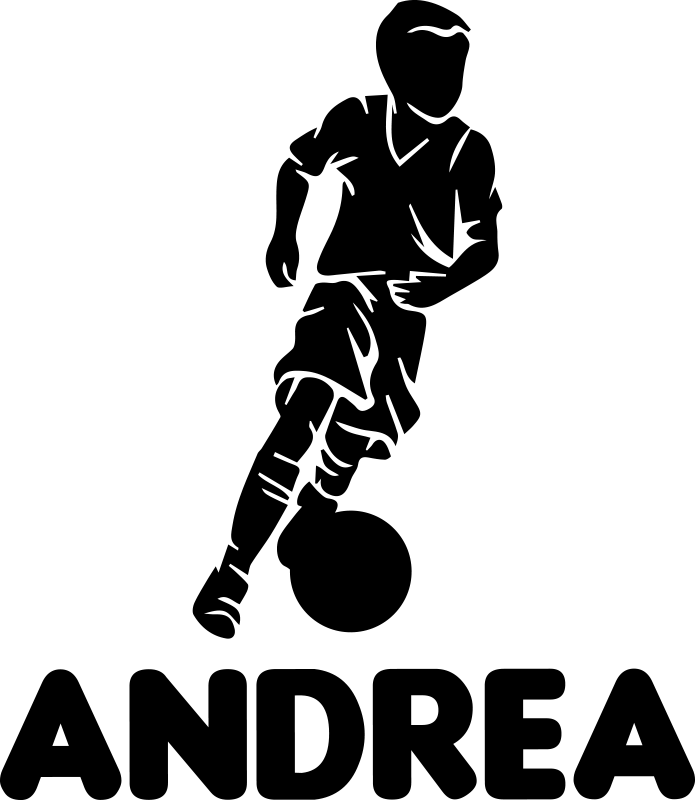 Football poster kid player - TenStickers