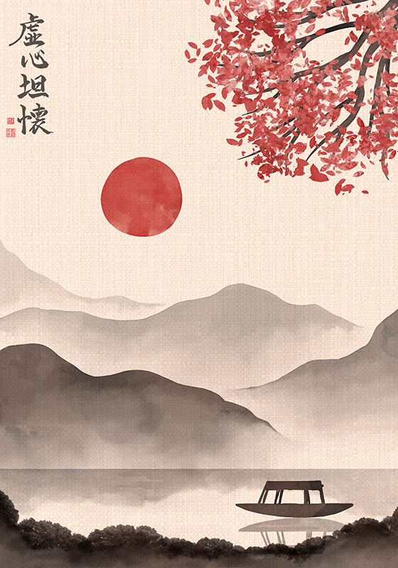 Zen poster japandi style serenity wall art - TenStickers