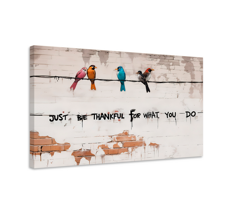 Sitting birds decorative canvas art - TenStickers