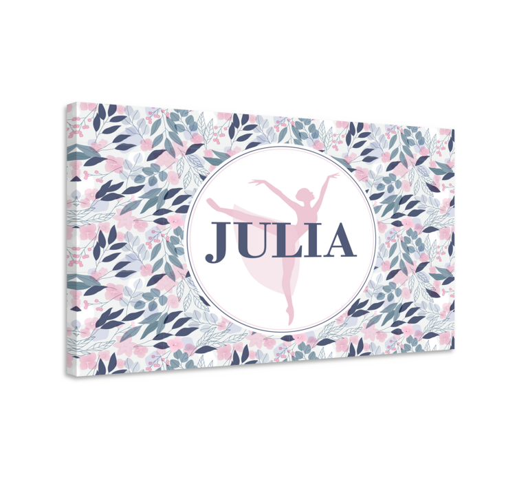 Floral personalised dancer personalised canvas - TenStickers