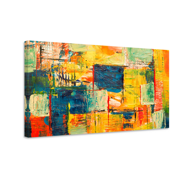 colourful mosaic modern canvas wall art - TenStickers