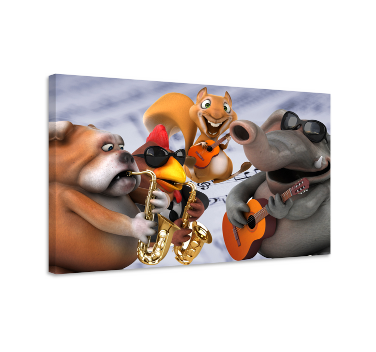 animales música Music canvas art - TenStickers