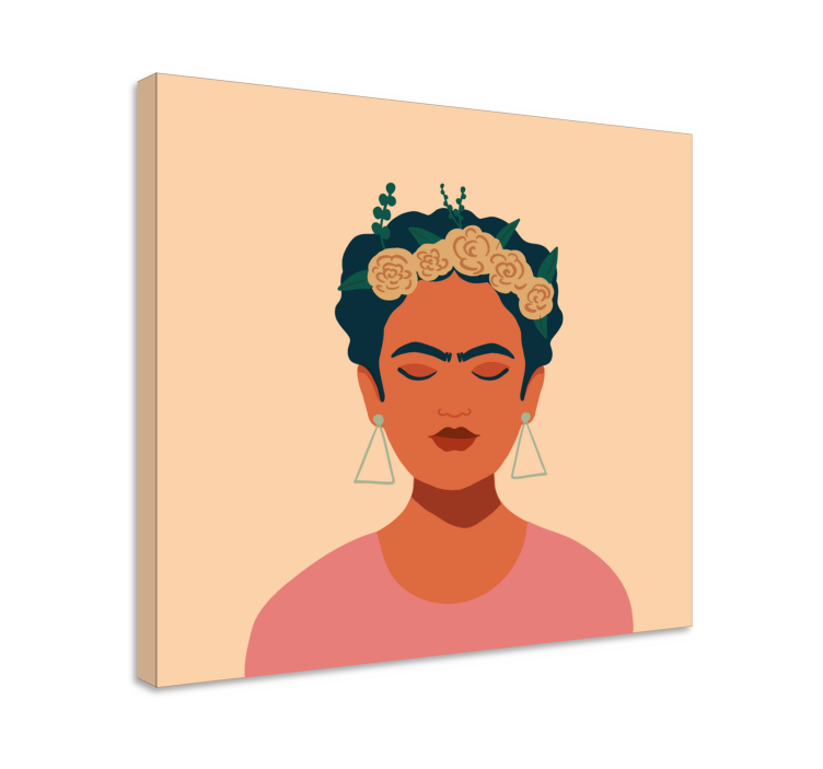 People canvas frida inspired portrait - TenStickers