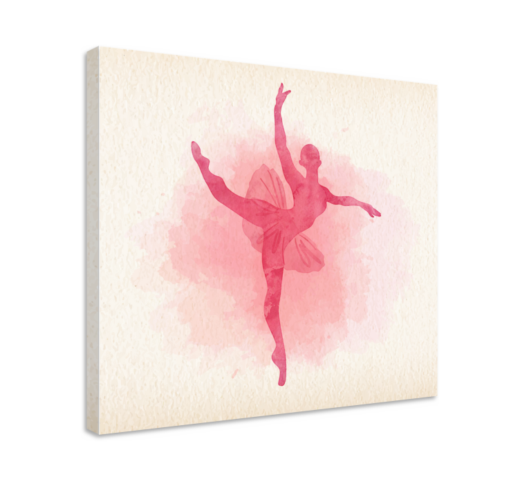 Multicolour Ballerina wall canvas prints - TenStickers