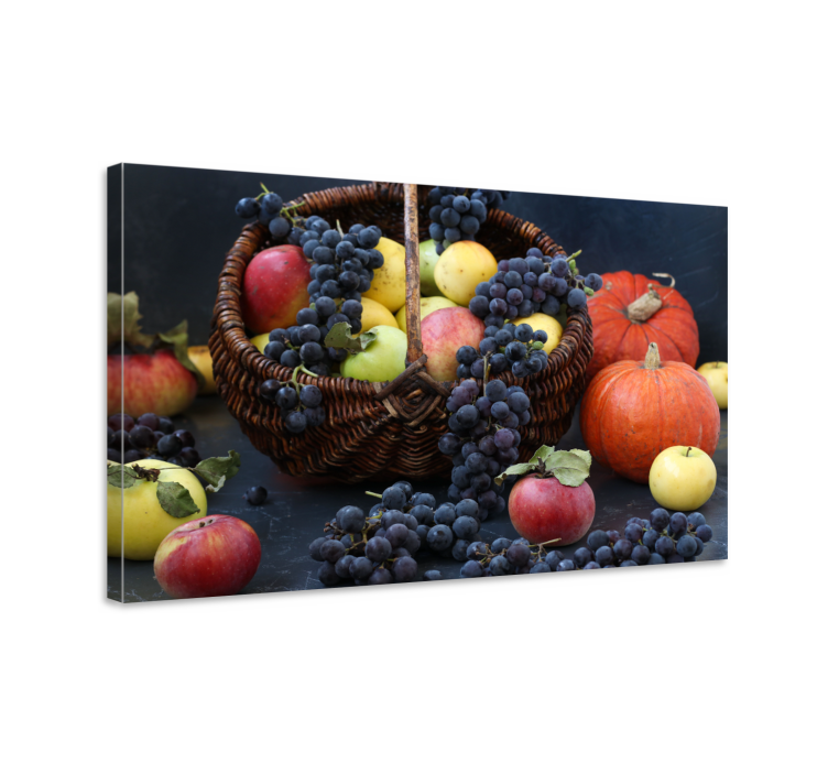 Fruit canvas wall art harvest basket bounty - TenStickers