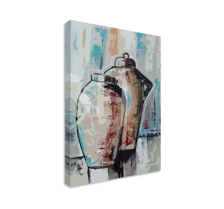 Gold and Blue Baroque canvas - TenStickers