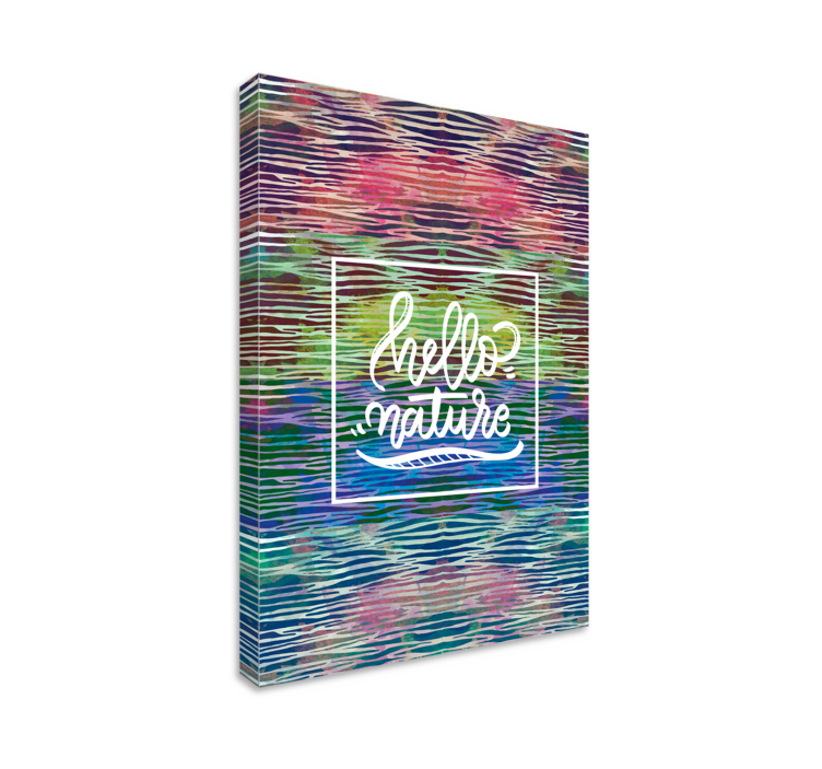 Hello nature quote canvas - TenStickers