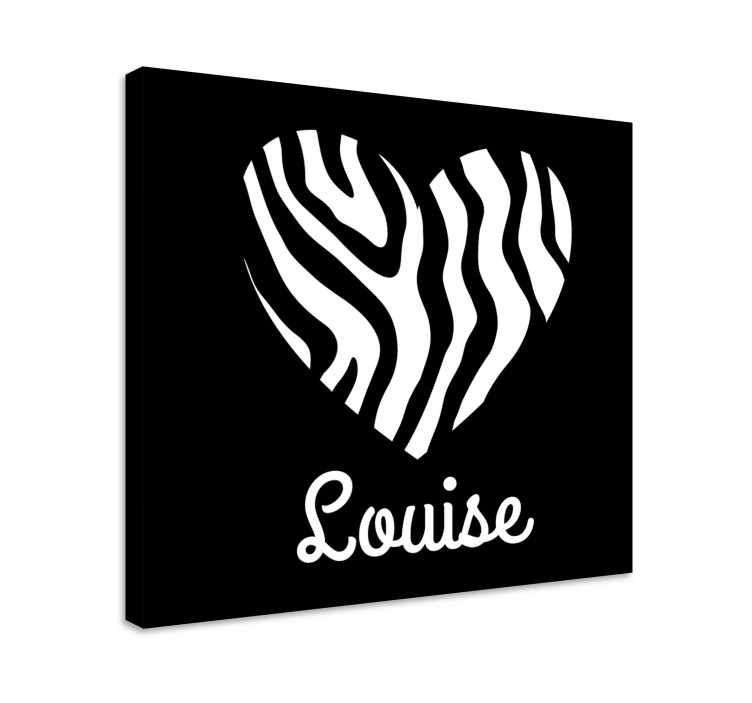 Quote canvas heart with name - TenStickers