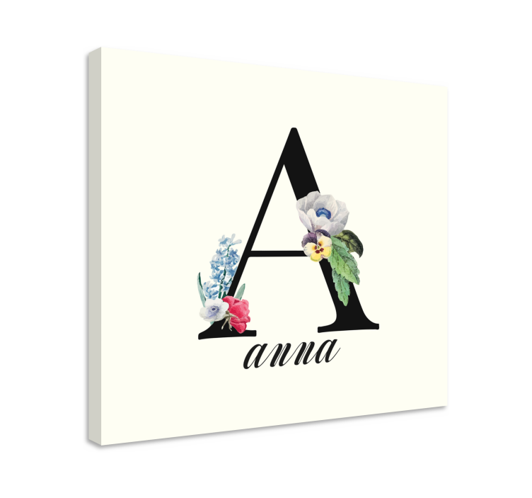 personalised letter Alphabet canvas prints - TenStickers