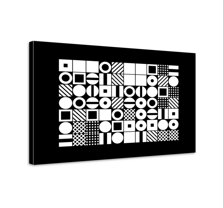 Abstract Shape Patterns geometric canvas - TenStickers