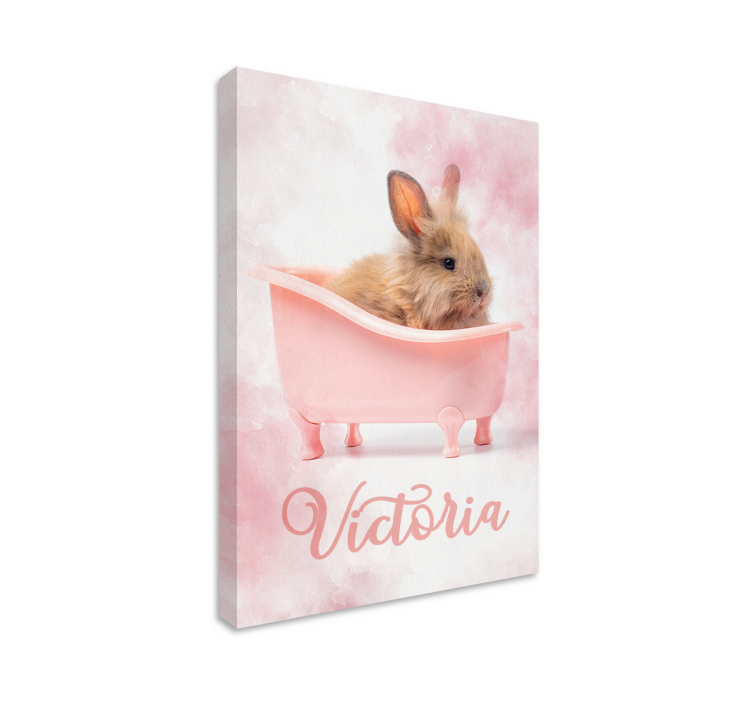 Cat wall art cute bunny portrait - TenStickers