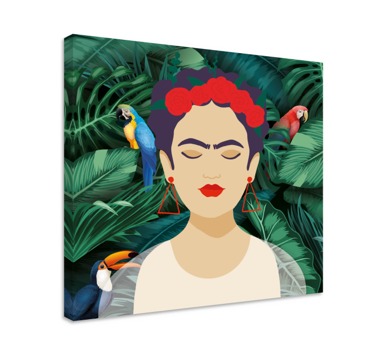 Frida kahlo inspired people canvas - TenStickers