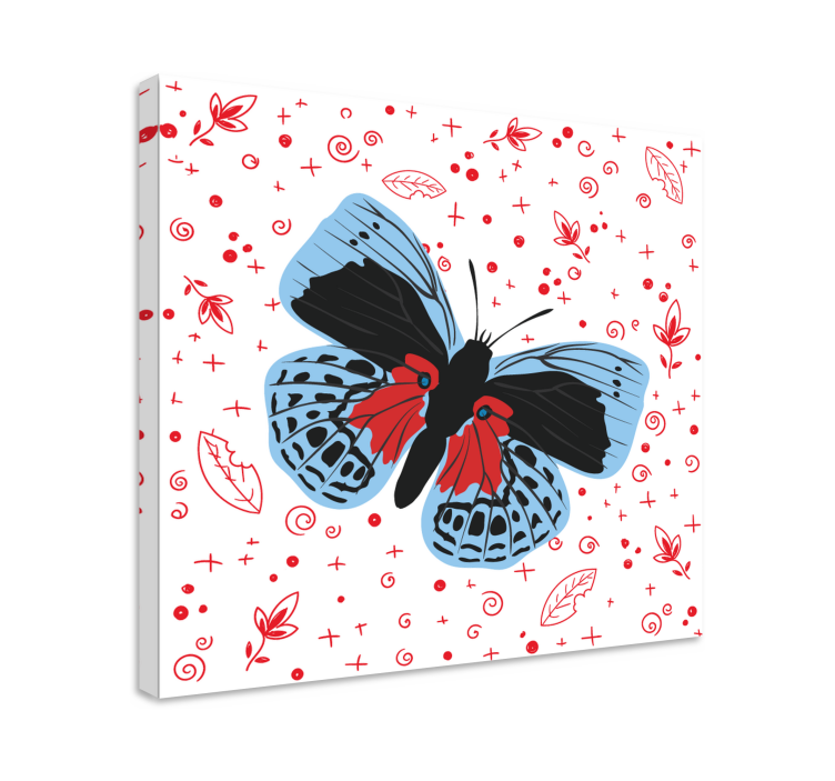 Butterfly canvas with vibrant butterfly design - TenStickers