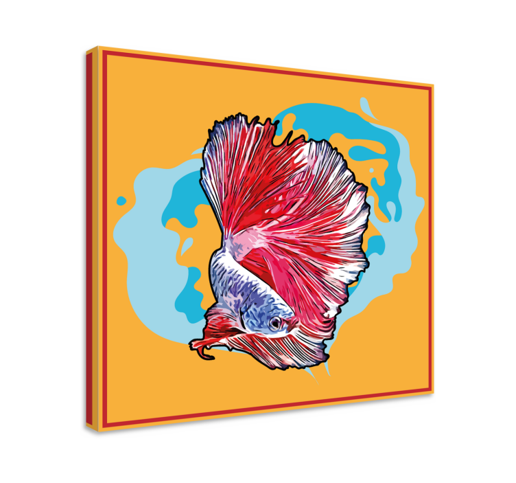 Fish canvas vibrant betta fish art print - TenStickers