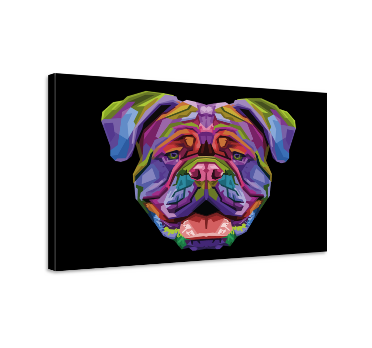 full color modern dog dog canvas prints - TenStickers