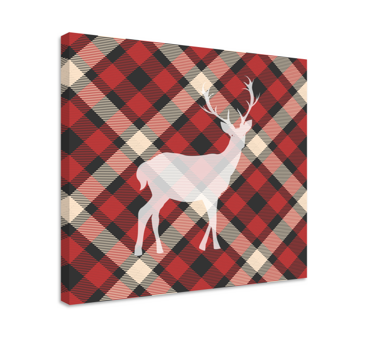 Stag canvas of stylized stag silhouette - TenStickers