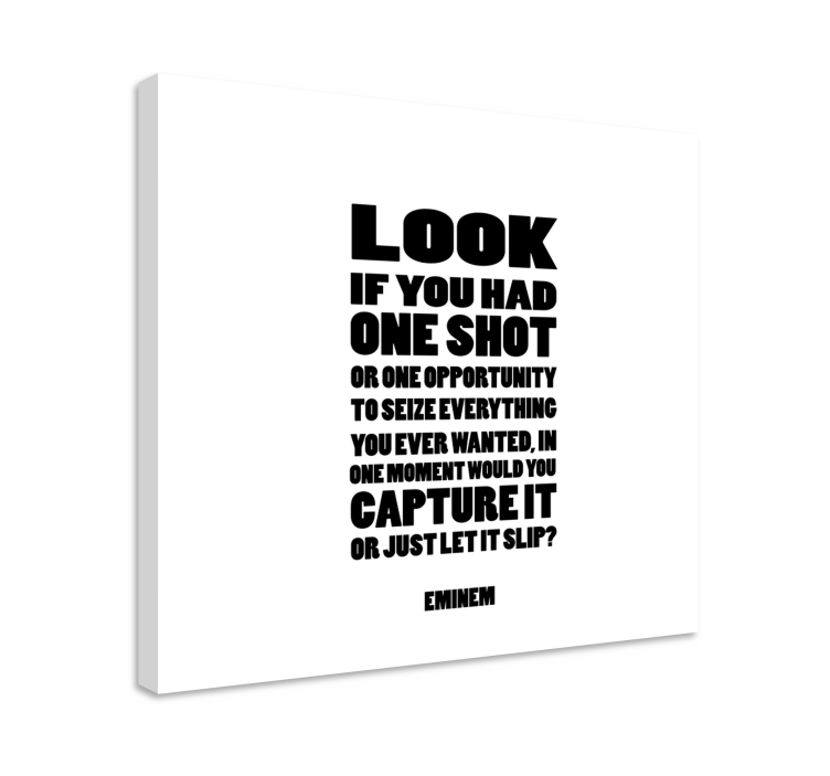 One Shot Song Lyric Music canvas art - TenStickers