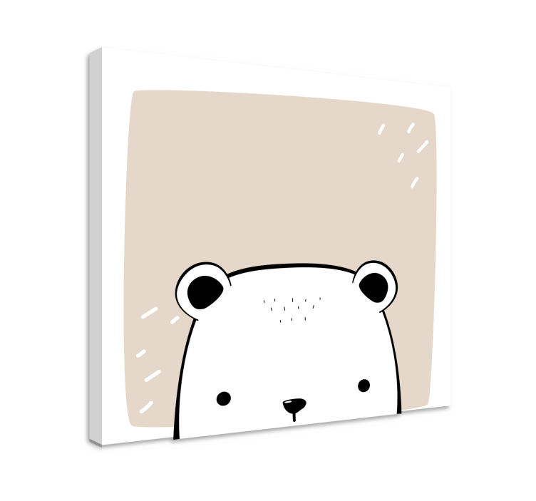 Baby polar bear animal canvas prints - TenStickers