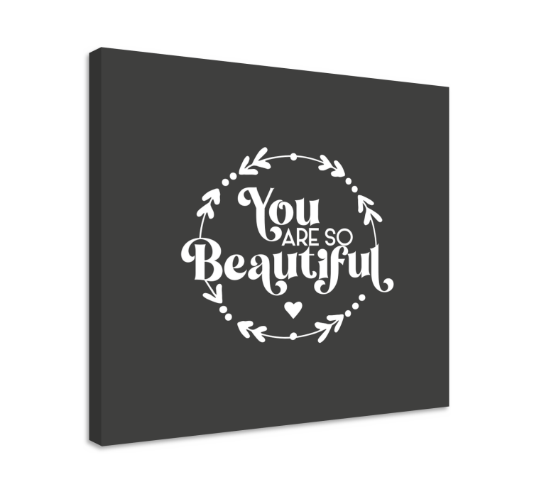 You are so beautiful wreath motivational canvas - TenStickers