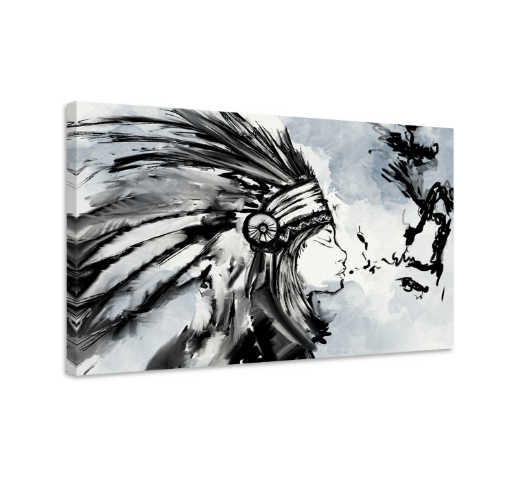People canvas native american portrait - TenStickers