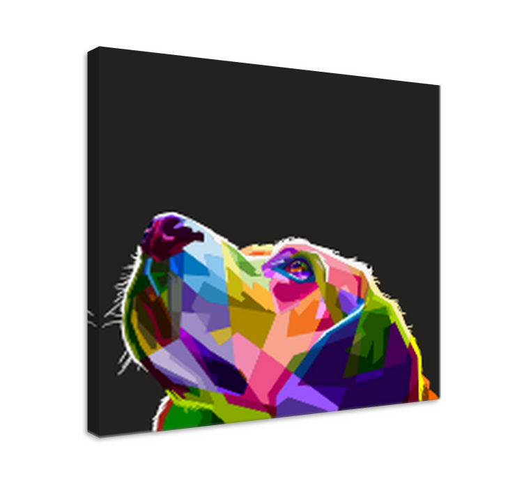 Rainbow dog canvas prints - TenStickers