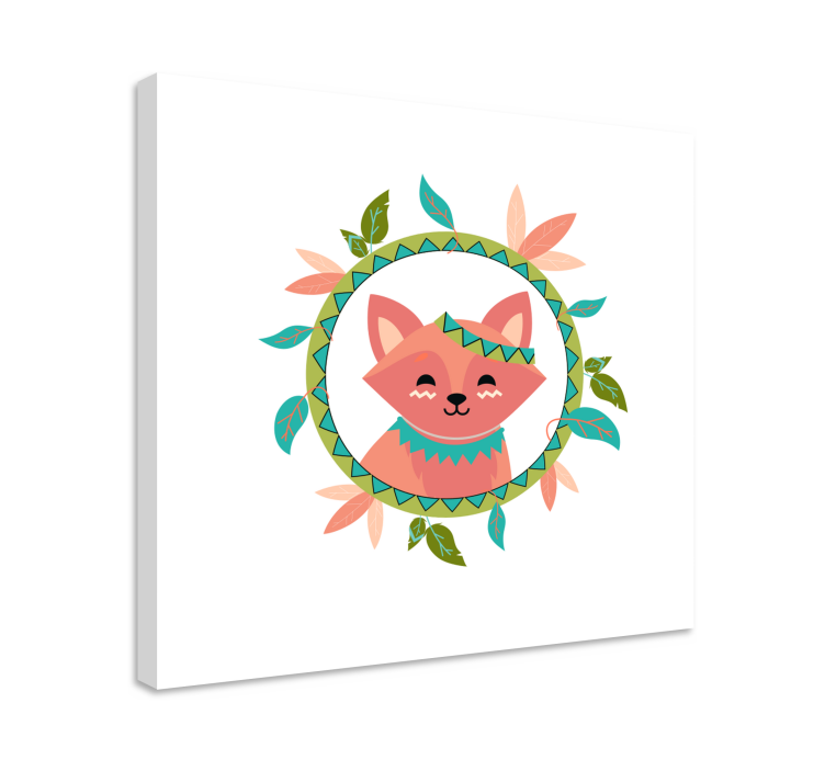 Cat wall art charming fox portrait - TenStickers