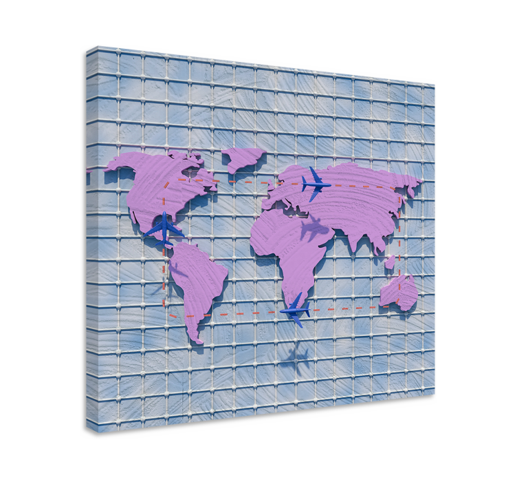 Stylized Global Map world map wall art - TenStickers