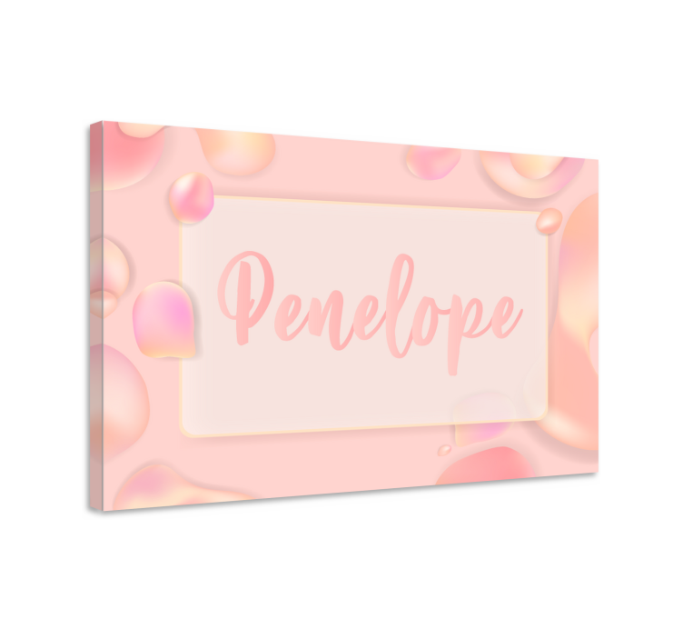 Custom canvas print elegant name showcase - TenStickers