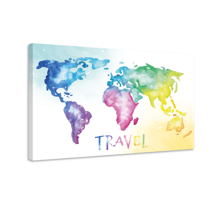 World map wall art map of travel - TenStickers