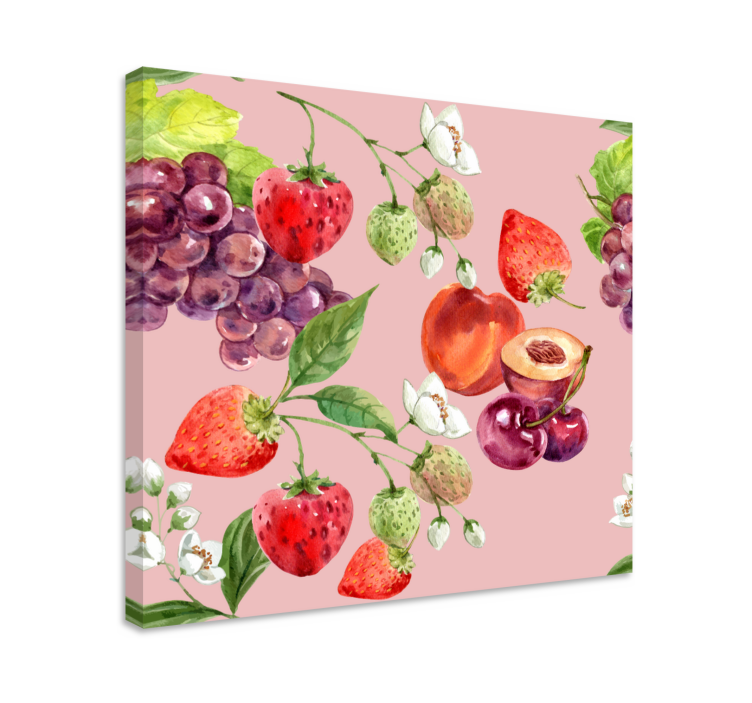 Fresh fruit arrangement fruit canvas wall art - TenStickers
