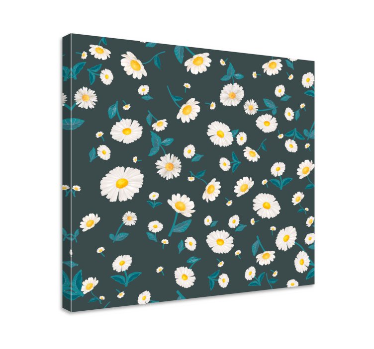 Daisy flower pattern flower canvas - TenStickers